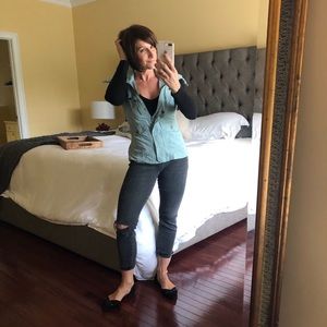 Teal, Eddie Bauer vest - XS - excellent condition